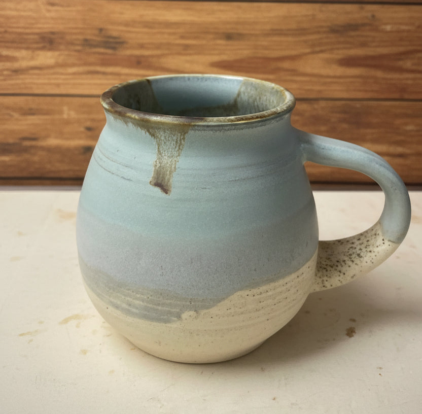 Light Blue/Beige Matte Mug