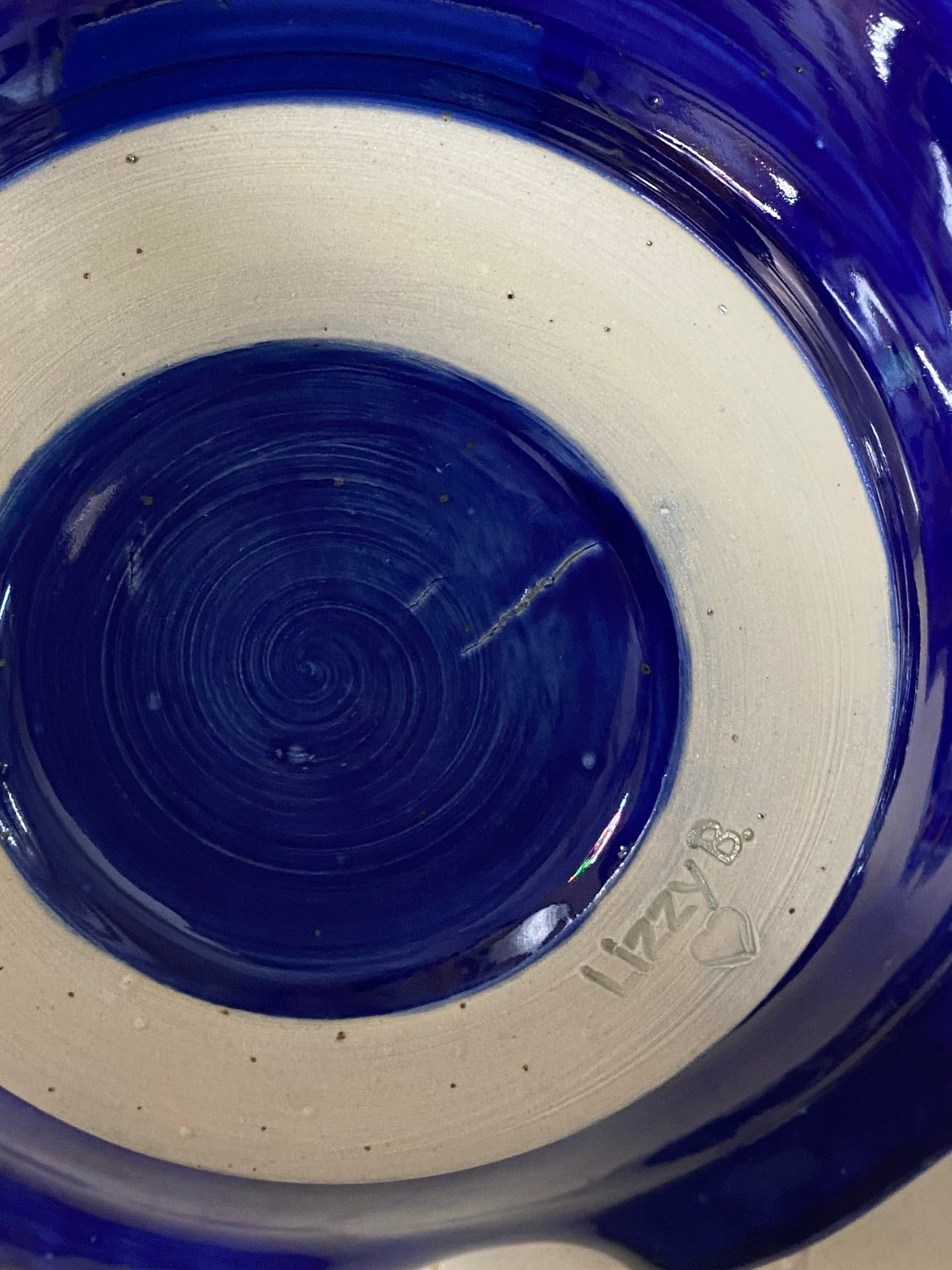 Blue Bowl w/Green River (See note in description)