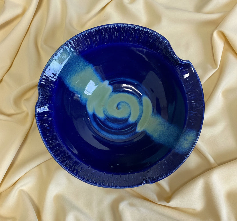 Blue Bowl w/Green River (See note in description)